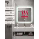 Зеркало для ванной Alias В раме для ванной qvr9090101w с подсветкой 90x90см