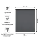 Штора рулонная Kreaforta Amur 70x190 см темно-серая