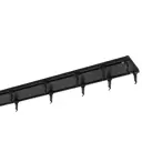 Шинный карниз двухрядный Kreaforta Pro 160 см алюминий цвет черный комплект