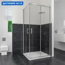Душевой уголок Rgw Classic 215424 квадратный 80x80см серебро профиль эффект стекла прозрачный