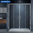 Душевая дверь Vincea Alpha VDS-3AL2170CL 170 см цвет профиля серебристый блеск стекло прозрачное