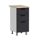 Кухонный шкаф напольный Аленушка Н00240035 Магнолия 40x82x48 см ЛДСП цвет темно-серый