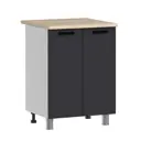 Кухонный шкаф напольный Аленушка Н00240015 Магнолия 60x82x48 см ЛДСП цвет темно-серый