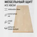 Мебельный щит Дом дерева 60x300x1.8 см xвоя сорт AB