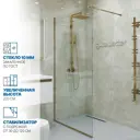 Душевая перегородка Gutewetter GWMPGL010 75х220см бронза профиль