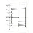 Комплект гардеробной системы Holl system 0-2 140x200x120 см цвет серый