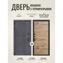 Входная дверь Дверипро Термо L Берген левый 205x96см цвет дуб пепельный патина черная/дуб пацифик