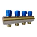 Коллектор распределительный Апогей 410905 3/4"x1/2" евроконус 4 выхода латунь