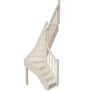 Межэтажная лестница StairShop 1000х1710x2700мм с правым поворотом