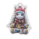 Елочная игрушка Домашняя кухня «Малышумба с двумя косами», 7.5x6 см, дерево, цвет красный