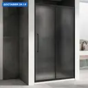 Душевая дверь Abber Schwarzer Diamant AG30120BMH 120 см цвет профиля черный стекло матовое