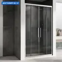 Душевая дверь Abber Schwarzer Diamant AG33150H 150 см цвет профиля серебристый блеск стекло прозрачное