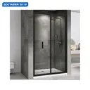 Душевая дверь Abber Sonnenstrand AG07090B 90 см цвет профиля черный стекло прозрачное