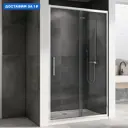 Душевая дверь Abber Schwarzer Diamant AG30100H 100 см цвет профиля серебристый блеск стекло прозрачное