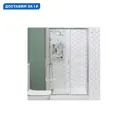 Душевая дверь Aquanet SD-1400A 140x190 цвет профиля серебристый блеск стекло прозрачное