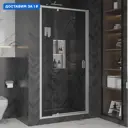 Душевая дверь Ambassador Elysium 111021102KX 80 см цвет профиля серебристый блеск стекло прозрачное