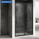 Душевая дверь Abber Schwarzer Diamant AG30140BH 140 см цвет профиля черный стекло прозрачное