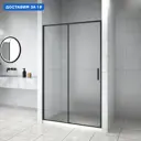 Душевая дверь Aquanet Pleasure Evo AE65-N120-BT цвет профиля черный стекло прозрачное