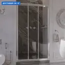 Душевая дверь Ambassador Forsa 17021104NX 130 см цвет профиля серебристый блеск стекло прозрачное
