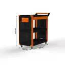 Тележка инструментальная Metalex Тип 2А 118721 400x700x800 мм оранжево-черная