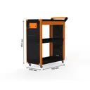 Тележка инструментальная Metalex Тип 2А 118727 400x700x800 мм оранжево-черная