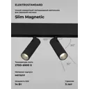 Трековый светильник спот Elektrostandard Slim Magnetic a063528 18см 14 Вт IP20 48В 5 м² Изменение оттенков белого цвет Черный
