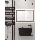 Зеркало для ванной Alias В раме для ванной qvr801003b с подсветкой 100x80см