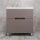 Тумба под раковину напольная Style line ЛС-00002439 80см цвет тауп темный эмаль