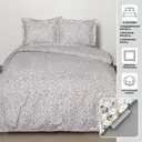 Комплект постельного белья Миртек МИРТЕК FLORAL Relax ранфорс евро наволочки 50 x 70- 2 шт цвет серый