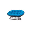 Садовый диван с подушкой M-group 12110203 Мамасан 164 см x 104 см x 75 см сталь коричневый