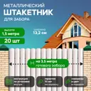 Металлический штакетник Ижторгметалл круг 132мм 1.5м односторонний RAL 9003 белый 20шт
