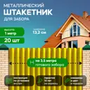 Металлический штакетник Ижторгметалл круг 132мм 1м односторонний RAL 1018 желтый 20шт