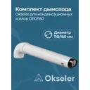 Комплект дымохода коаксильный Okseler D160 295x1285 мм оцинкованная сталь oks00040