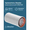 Комплект дымохода коаксильный Okseler D125 144x144 мм оцинкованная сталь oks00127