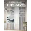Комплект штор Юмарт Блэкаут ЮМАРТ 103002300260001 на шторной ленте 260x300 см цвет серый