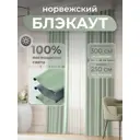 Комплект штор Юмарт Блэкаут ЮМАРТ 103002300250011 на шторной ленте 250x300 см цвет зеленый