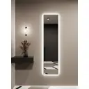 Зеркало с подсветкой подвесное Alumirror 161x45см свет холодный цвет серебро