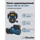 Циркуляционный насос Okseler Oks00536 40/12.8 250 чугун с фланцами