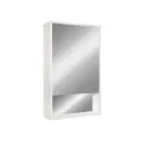 Шкаф зеркальный подвесной Line с LED-подсветкой 60x80 см цвет белый