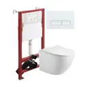 Комплект инсталляция с унитазом Agger ATI09150+APB288 цвет белый