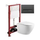 Комплект инсталляция с унитазом Agger ATI09150L+APB244 цвет белый