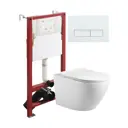 Комплект инсталляция с унитазом Agger ATI09150L+APB288 цвет белый