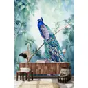 Фотообои флизелиновые Dekor vinil 200x260 см Павлин Акварель