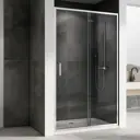 Душевая дверь Abber AG301405 140см эффект стекла прозрачный раздвижной