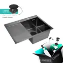 Мойка для кухни Stein GL37851B-R/035B 78x51 см глубина чаши 19 см нержавеющая сталь цвет графит