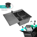 Мойка для кухни Stein GL37851B-R/035B/GL405B/GL302644B 78x51 см глубина чаши 19 см нержавеющая сталь цвет графит