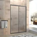 Душевая дверь Veconi VN40B-110-01-C1 110см эффект стекла прозрачный раздвижной
