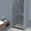 Душевая дверь Belbagno UNO-B-2-90-C-Cr 90см эффект стекла прозрачный распашной