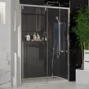 Душевая дверь Ambassador 110021103IX 140см эффект стекла прозрачный раздвижной профиль хром