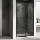 Душевая дверь Abber AG30120BH 120см эффект стекла прозрачный раздвижной